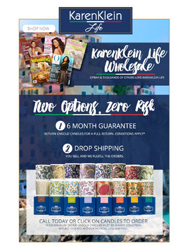 KarenKlein Life Luxury Candles Ecommerce