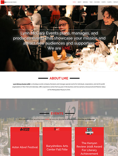 Lynn McCary Events Website